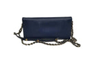 Prada Saffiano Leather Long Wallet Blue Purse / Handbag