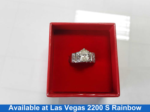 Ring - Wedding Set - White Gold 14k (.585) 6.4 grams Size 7