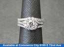 Ring - Wedding Set - White Gold 14k (.585) 8.3 grams Size 7
