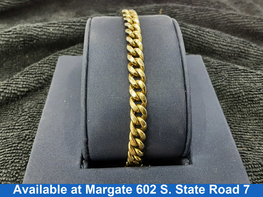 Cuban Link Bracelet - Yellow Gold 10k (.417) 9 grams 8 inch