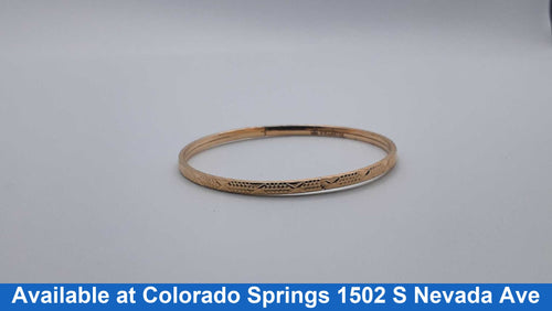 Bangle Bracelet - Yellow Gold 14k (.585) 2.6 grams 8 inch