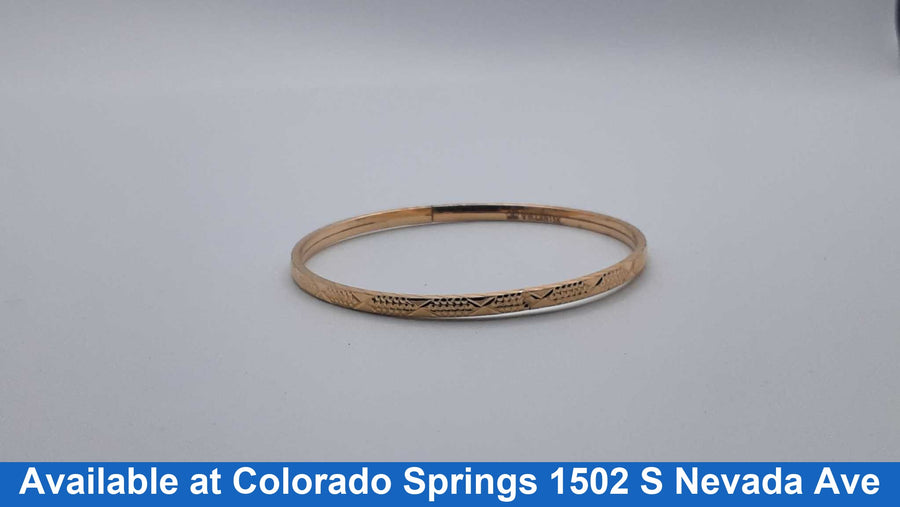 Bangle Bracelet - Yellow Gold 14k (.585) 2.6 grams 8 inch