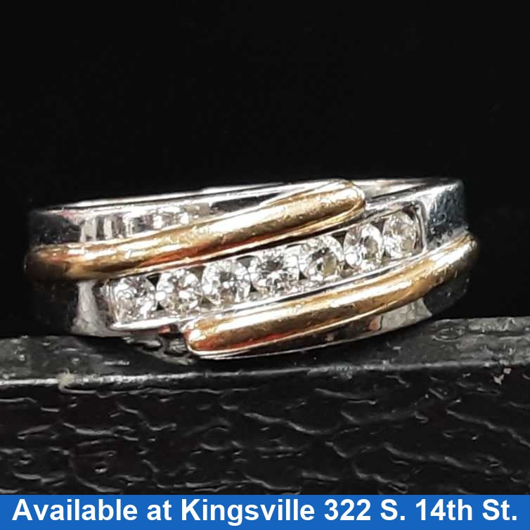 Ring - Wedding Band - White Gold 14k (.585) 11.1 grams Size 13