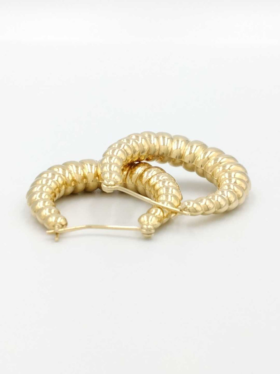 Shrimp Earrings - Yellow Gold 10k (.417) 6.7 grams