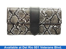 Moda Luxe Snake Print Black Purse / Handbag