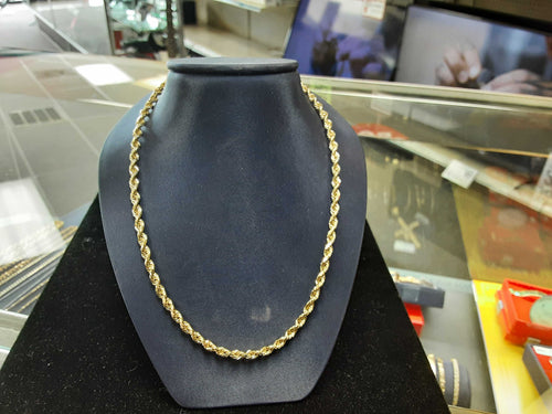 Rope Chain - Yellow Gold 14k (.585) 21.5 grams 22 inch