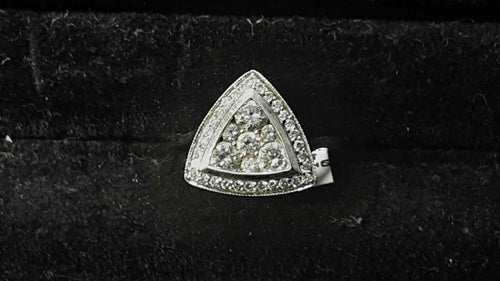 Women's Ring - Solitaire - White Gold 14k (.585) 4.7 grams Size 7.5