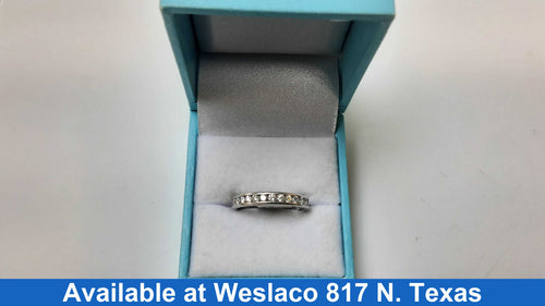 Ring - Wedding Band - White Gold 14k (.585) 2.2 grams Size 8.5