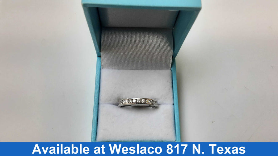 Ring - Wedding Band - White Gold 14k (.585) 2.2 grams Size 8.5