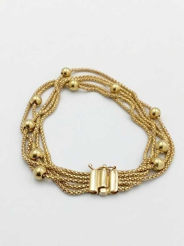 Bead Bracelet - Yellow Gold 14k (.585) 12 grams 7 inch