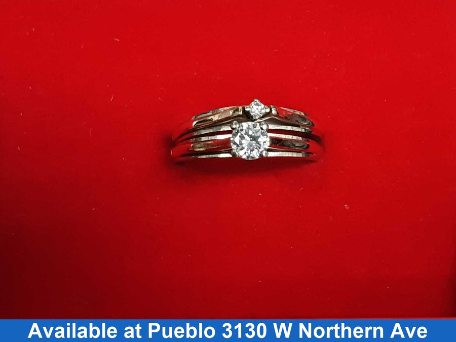 Ring - Wedding Set - Yellow Gold 14k (.585) 4.7 grams Size 7.5