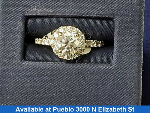 Women's Ring - Solitaire - White Gold 14k (.585) 3.3 grams Size 7.5