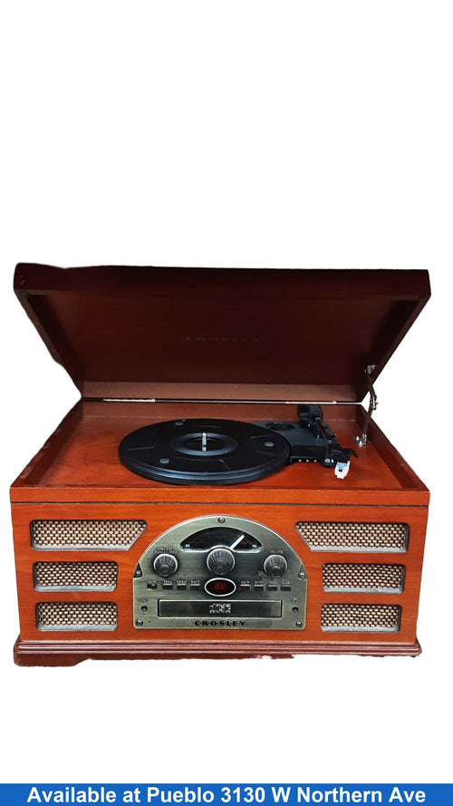 Crosley Cr66 Beige / Tan Bookshelf Stereo with Speaker