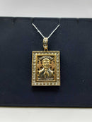 14kt Jesus Malverde Pendant