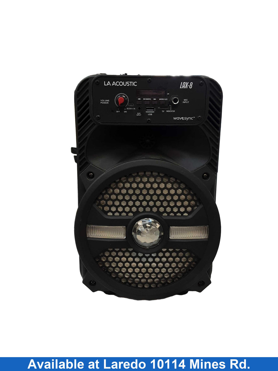La Acoustic Lax-8 Black Portable Speaker