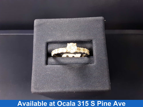 Ring - Wedding Set - White Gold 14k (.585) 2.1 grams Size 8