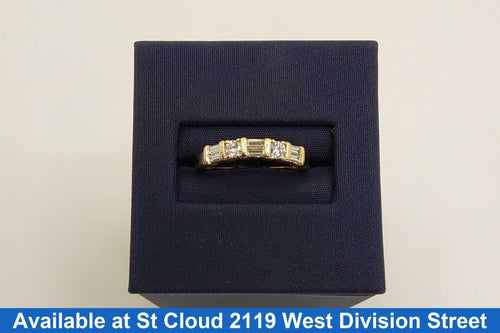 Women's Ring - Anniversary - Yellow Gold 14k (.585) 2.2 grams Size 4.5