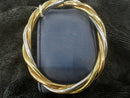 Bangle Bracelet - Tricolor Gold 18k (.750) 26.8 grams 6 inch
