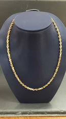 Rope Chain - Yellow Gold 14k (.585) 21.3 grams 21 inch