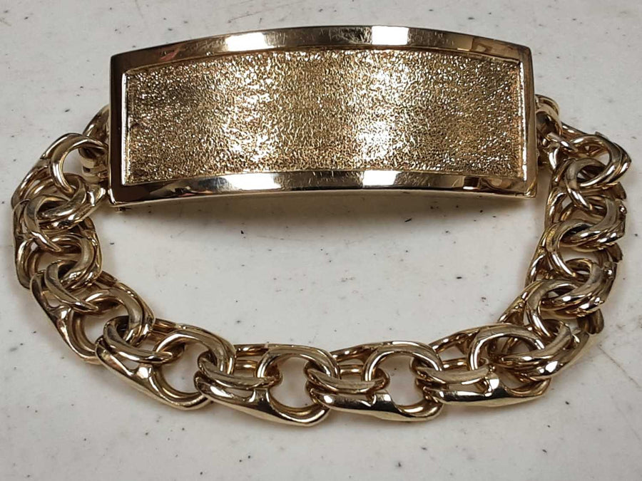 ID Bracelet - Yellow Gold 10k (.417) 53 grams 9 inch