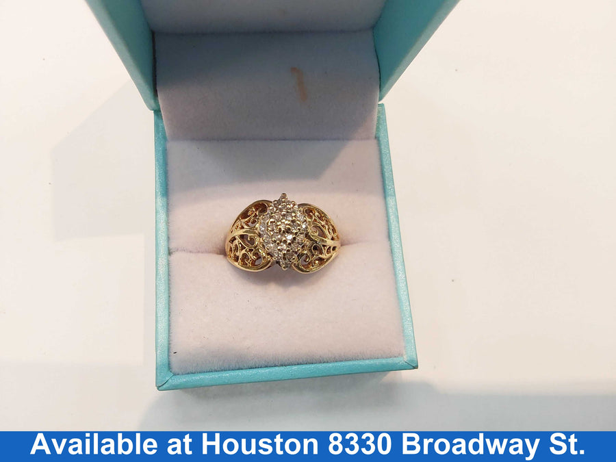 Women's Ring - Yellow Gold 14k (.585) 4.4 grams Size 9