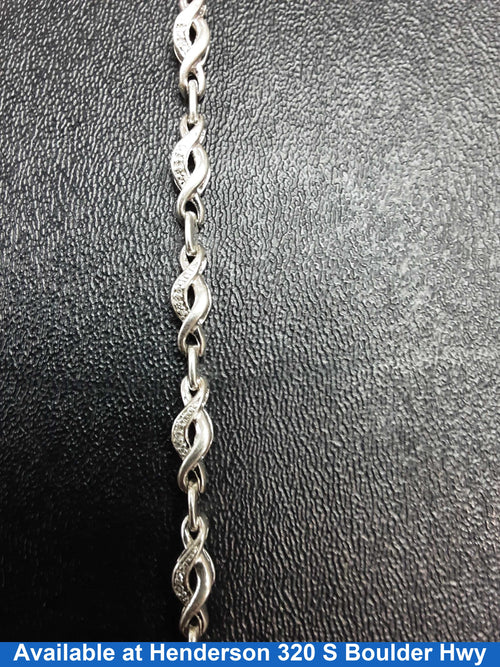 Tennis Bracelet - Silver 11.8 grams 8 inch