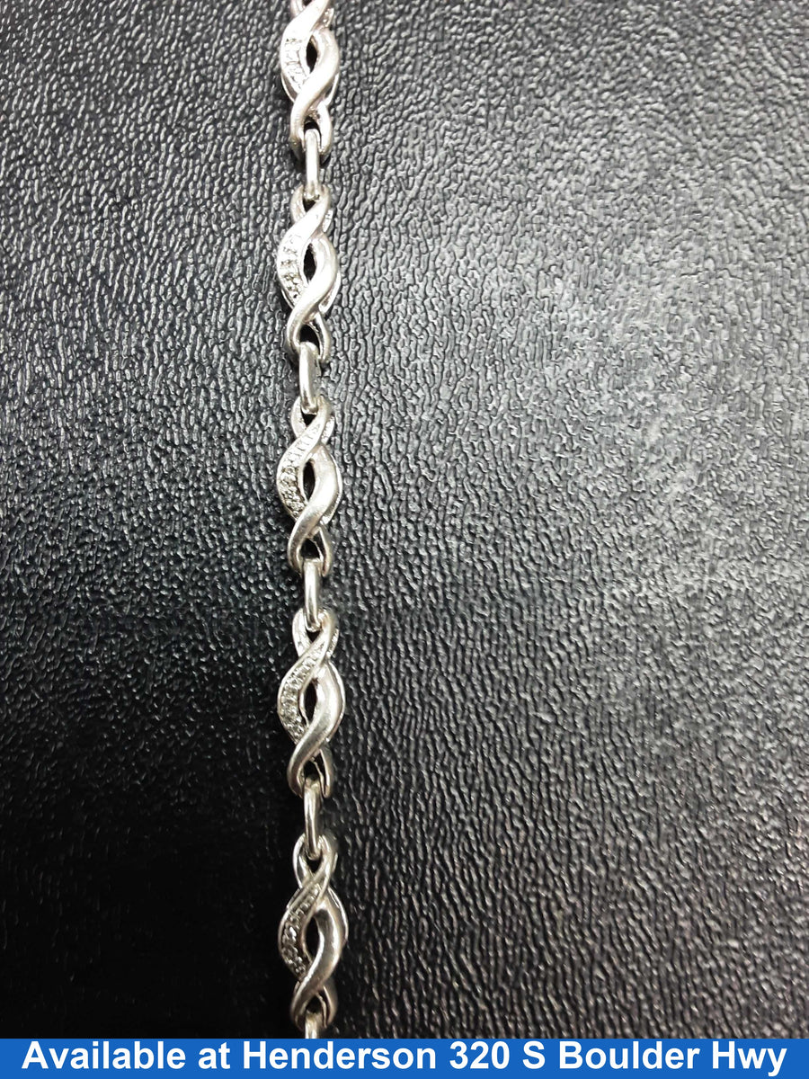 Tennis Bracelet - Silver 11.8 grams 8 inch