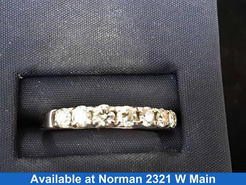 Ring - Wedding Band - White Gold 14k (.585) 2.8 grams Size 7.5