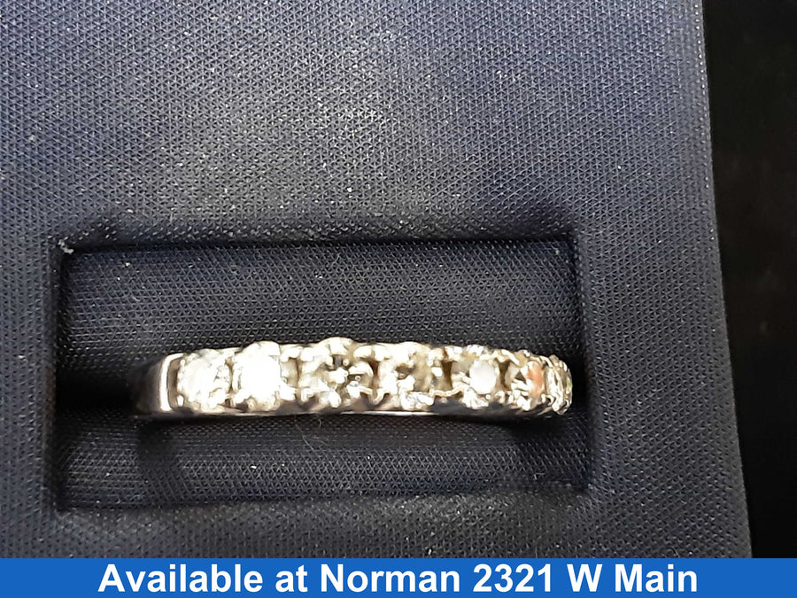 Ring - Wedding Band - White Gold 14k (.585) 2.8 grams Size 7.5