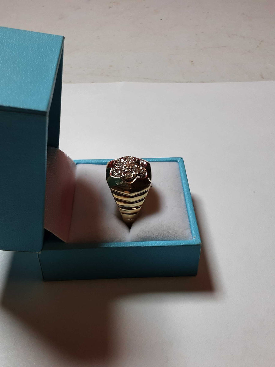 Men's Ring - Yellow Gold 14k (.585) 5.5 grams Size 10.5