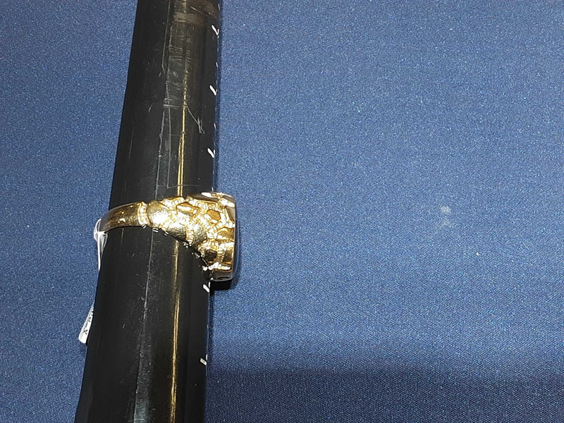 Men's Masonic Nugget Ring Yellow Gold 10k (.417) 8.1 Grams Size 13