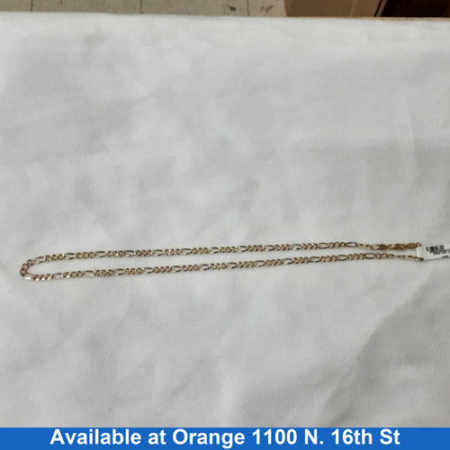 Figaro Chain - Tricolor Gold 14k (.585) 10.8 grams 24 inch