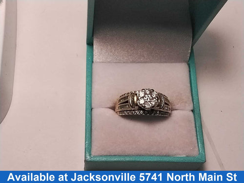 Ring - Wedding Set - Yellow Gold 10k (.417) 6.6 grams Size 7.5