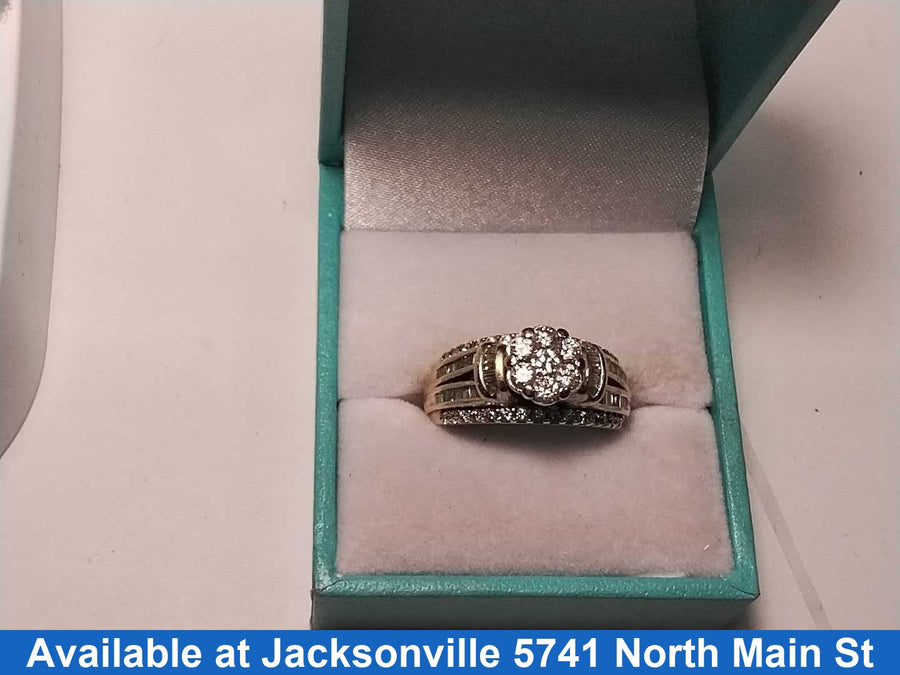 Ring - Wedding Set - Yellow Gold 10k (.417) 6.6 grams Size 7.5