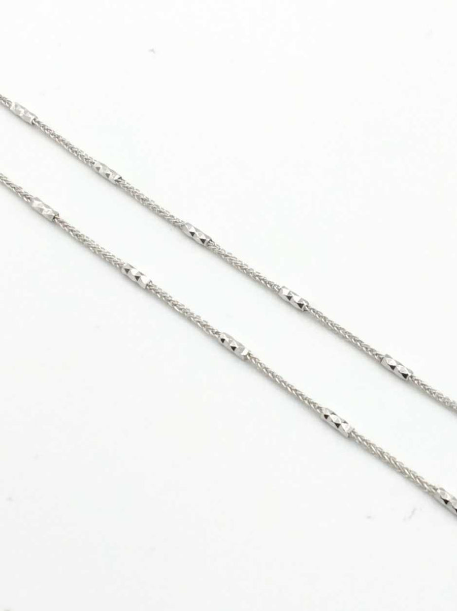 Bead Chain - White Gold 14k (.585) 3.3 grams 20 inch