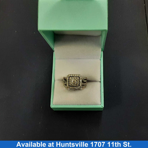 Ring - Wedding Set - White Gold 14k (.585) 8 grams Size 6.5