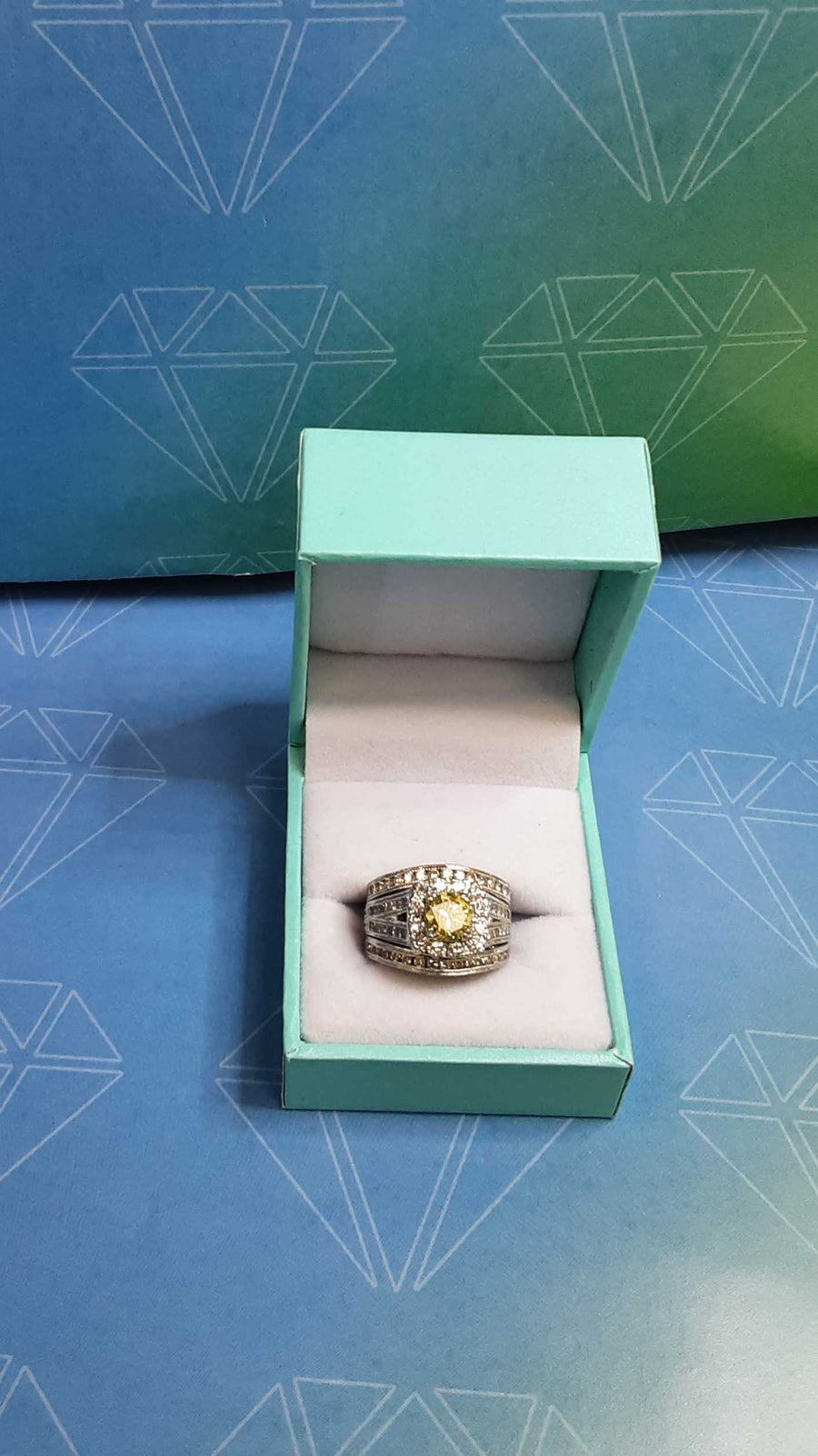 Ring - Wedding Set - White Gold 14k (.585) 11.3 grams Size 6