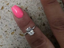 Women's Ring - Solitaire - White Gold 14k (.585) 1.9 grams Size 5.5