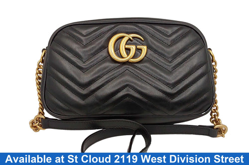 Gucci Gg Marmont Matelasse Black Purse / Handbag