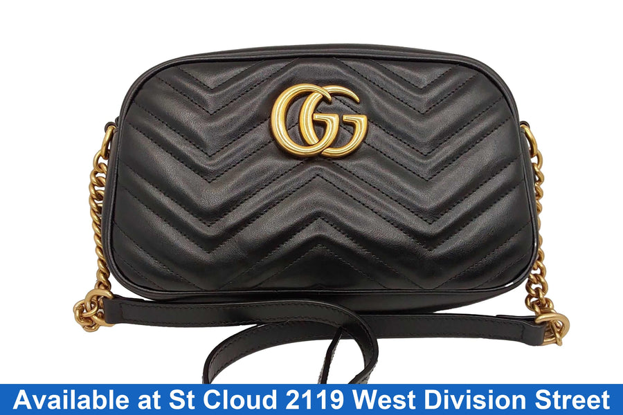 Gucci Gg Marmont Matelasse Black Purse / Handbag
