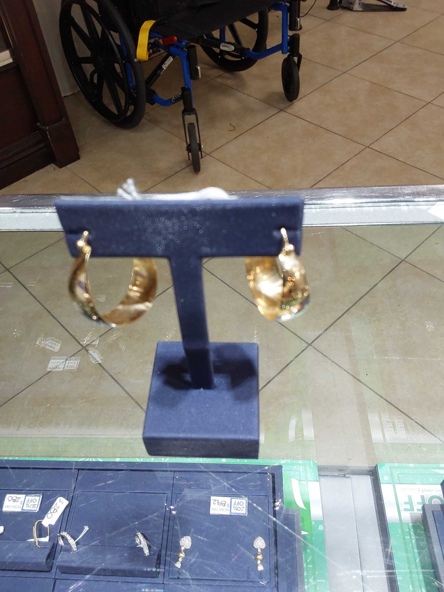 Hoop Earrings - Yellow Gold 14k (.585) 3.6 grams