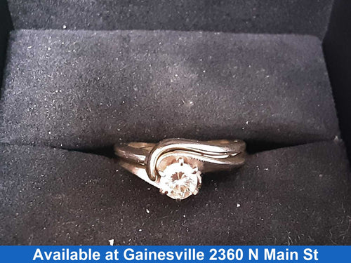Ring - Engagement Set - White Gold 14k (.585) 4.8 grams Size 6
