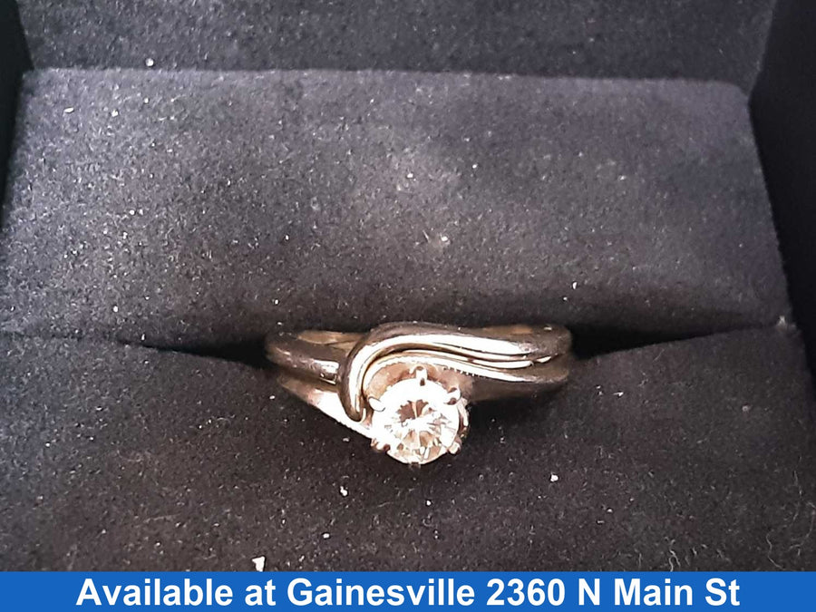 Ring - Engagement Set - White Gold 14k (.585) 4.8 grams Size 6