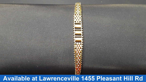 Woven Bracelet - Tricolor Gold 14k (.585) 7.3 grams 7 inch