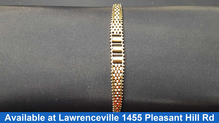 Woven Bracelet - Tricolor Gold 14k (.585) 7.3 grams 7 inch