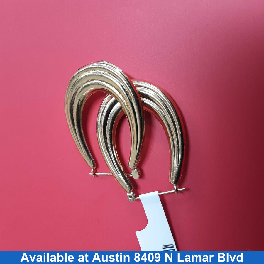 Hoop Earrings - Yellow Gold 14k (.585) 2.1 grams