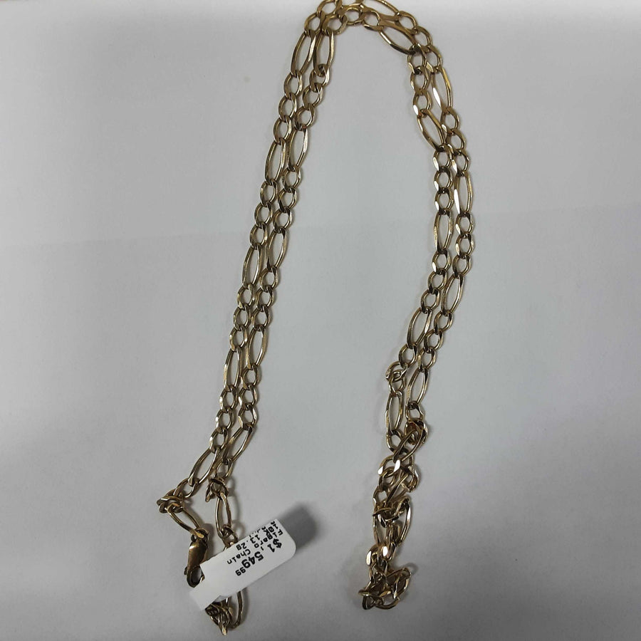 Figaro Chain - Yellow Gold 10k (.417) 13.2 grams 26 inch