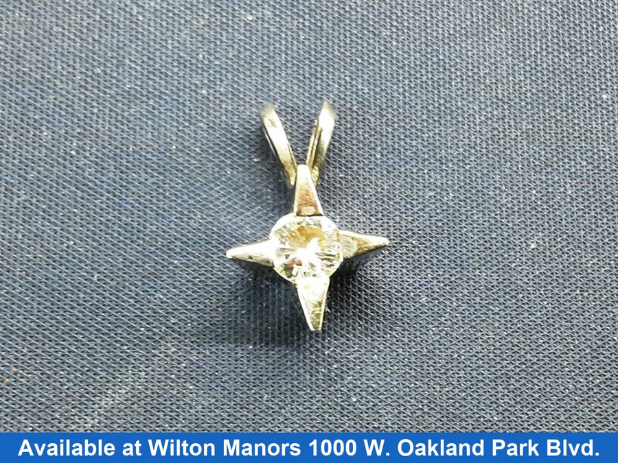 Diamond Pendant - White Gold 14k (.585) 1 grams