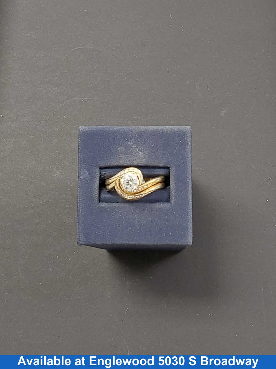 Ring - Wedding Set - Yellow Gold 14k (.585) 6.6 grams Size 8
