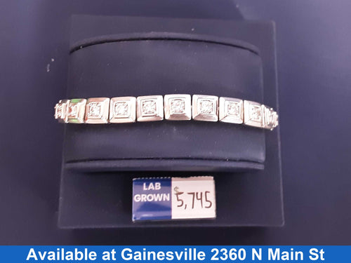 Tennis Bracelet - White Gold 14k (.585) 38 grams 9 inch